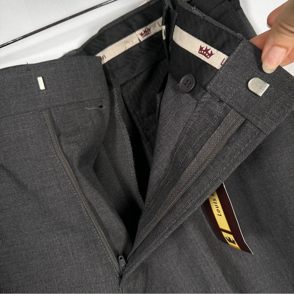 Louis Martin Wool Blend Expandable Waist Pleated Dress Pants Quiet Luxury Office - Picture 7 of 11